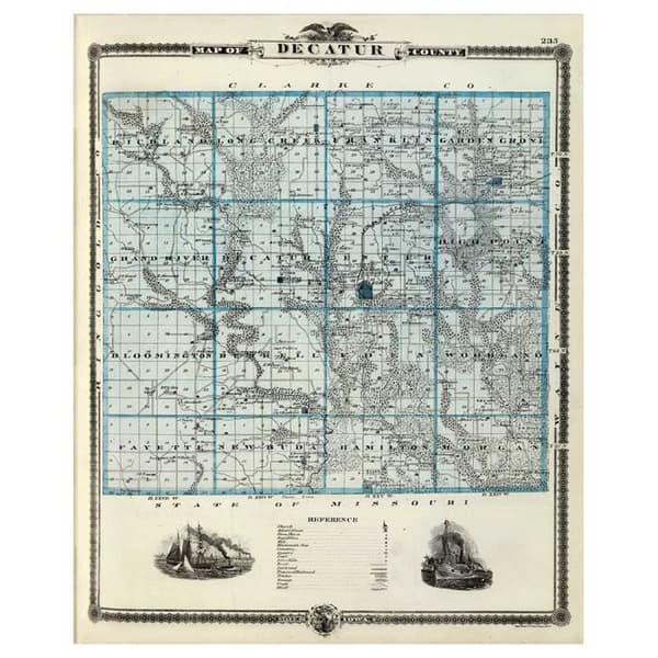 Legendarte - Målning, Tryck på duk - Kartografi - Gammal karta nr 66 cm. 40x50