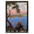 Miniatyrbild 1 av 4: Legendarte - Vintage turistaffisch Gardasjön - Målning, tryck på duk cm. 50x70