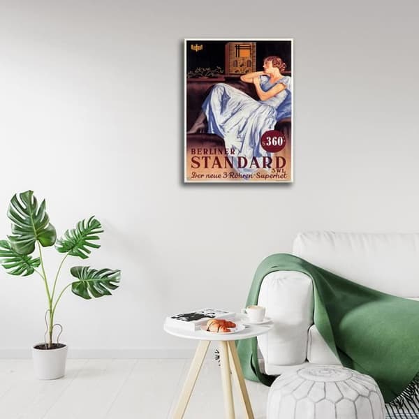 Legendarte - Vintage Berliner Standard Reklamaffisch - Målning, tryck på duk cm. 50x70