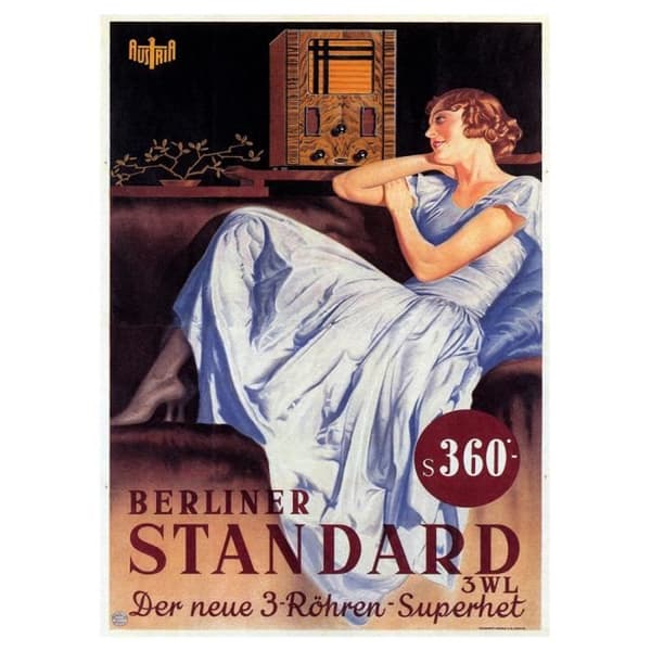 Legendarte - Vintage Berliner Standard Reklamaffisch - Målning, tryck på duk cm. 50x70