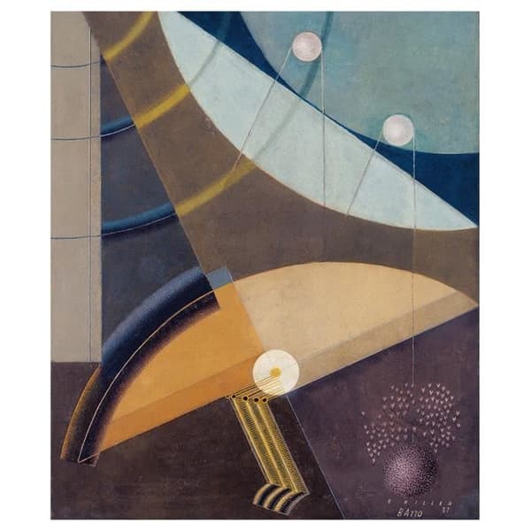 Legendarte - Målning, Tryck på duk - Komposition Ba220 - Karol Hiller cm. 50x60