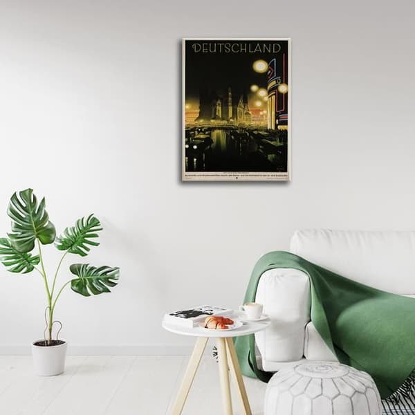 Legendarte - Vintage Deutschland Tourist Poster - Målning, Canvastryck cm. 50x70