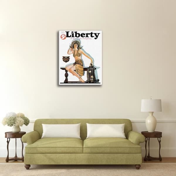 Legendarte - Målning, tryck på duk - Liberty Magazine juni 1924 - C. Coles Phillips cm. 40x50