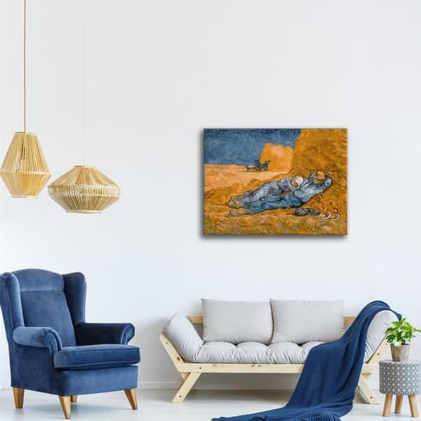 Legendarte - Målning, Tryck på duk - La Méridienne Eller La Siesta Vincent Van Gogh cm. 50x60