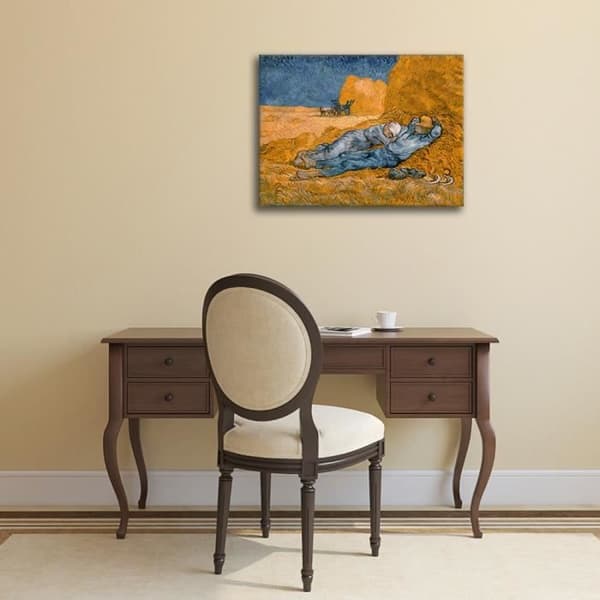 Legendarte - Målning, Tryck på duk - La Méridienne Eller La Siesta Vincent Van Gogh cm. 50x60