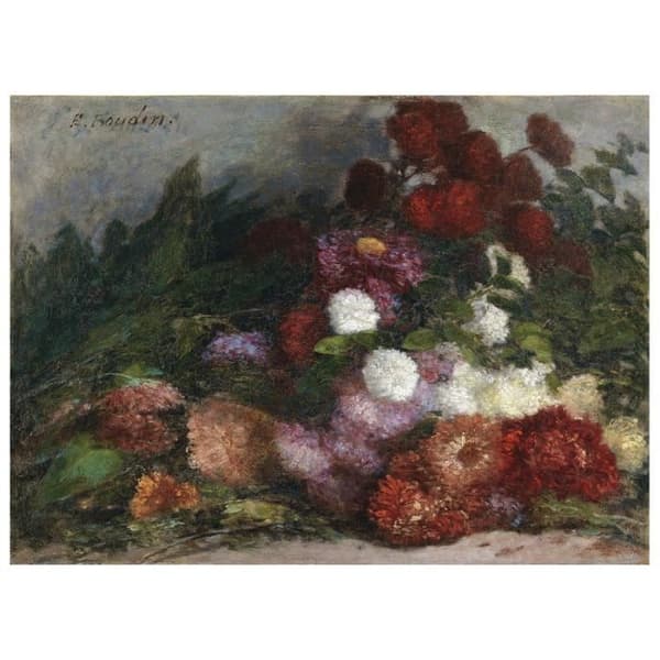 Legendarte - Målning, Tryck på duk - Blomsterkast - Eugène Boudin cm. 60x80