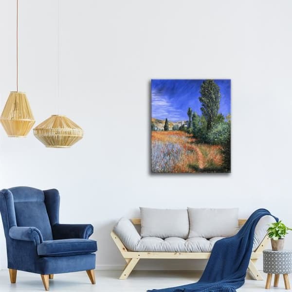 Legendarte - Målning, tryck på duk - Rue D'Auvers-Sur-Oise Vincent Van Gogh cm. 80x100