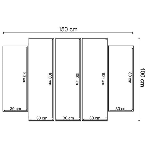 Legendarte - Målning, Tryck på duk - Fåglar i flygning cm. 150x100 (5 paneler)