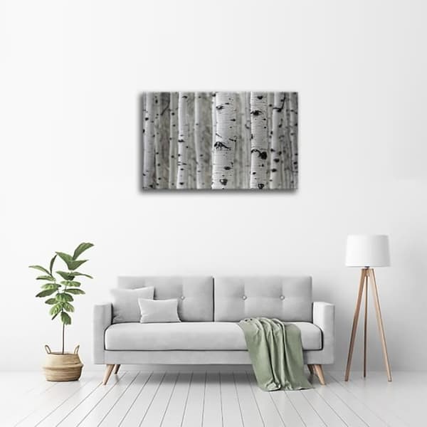 Legendarte - Målning, Tryck på duk - Björkstockar cm. 60x90