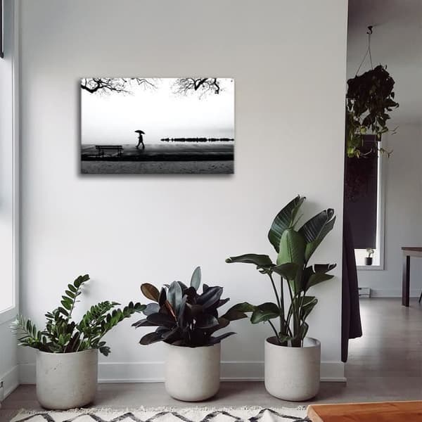 Legendarte - Målning, Tryck på duk - Ensam promenad bland vattnet cm. 60x90