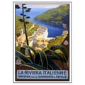 Miniatyrbild 1 av 4: Legendarte - Vintage turistaffisch Italienska rivieran - målning, tryck på duk cm. 50x70