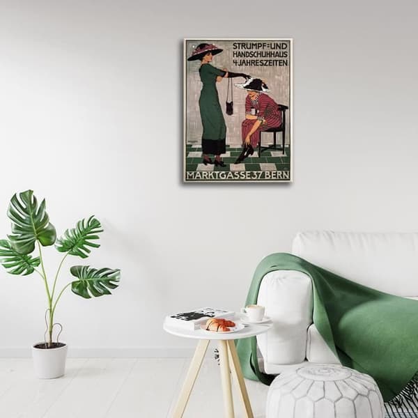 Legendarte - Vintage reklamaffisch Marktgasse 37 Bern - Målning, tryck på duk cm. 50x70