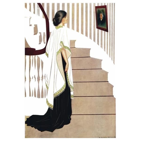 Legendarte - Målning, tryck på duk - Porträtt av Elsie, 1912 - C. Coles Phillips cm. 40x60