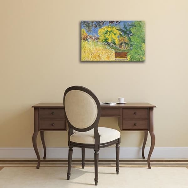 Legendarte - Målning, Tryck på duk - Trappa i konstnärens trädgård - Pierre Bonnard cm. 40x60