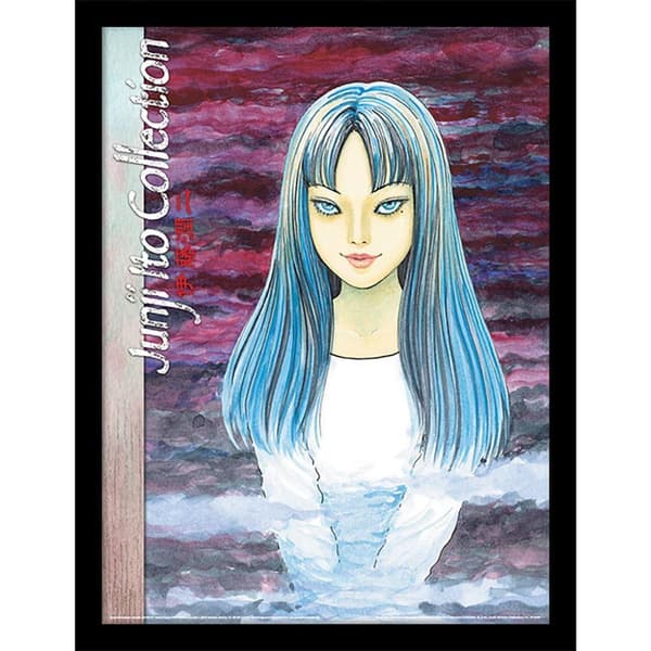 Junji-Ito No Use Escaping Tomie Framed Poster Blue/Red/White 40cm x 30cm
