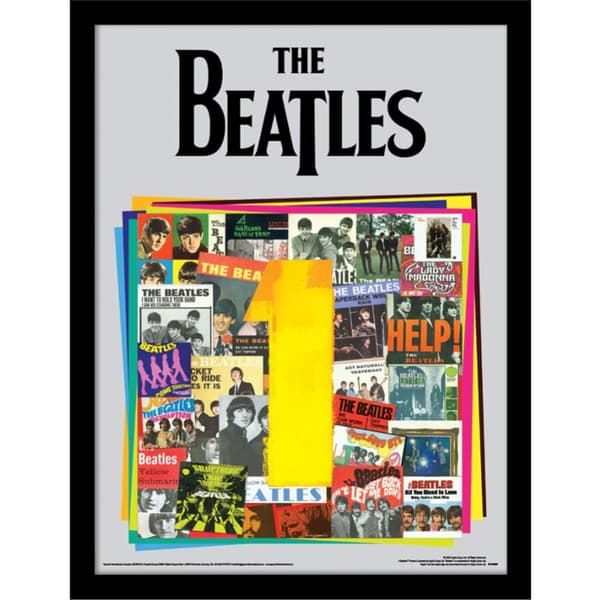 The Beatles Album Collage Framed Poster Multicoloured One Size