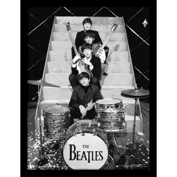The Beatles Photoshoot Framed Poster Black/White One Size