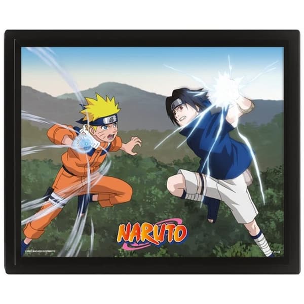 Naruto A Clash Of Power 3D Framed Poster Multicoloured 10in x 8in