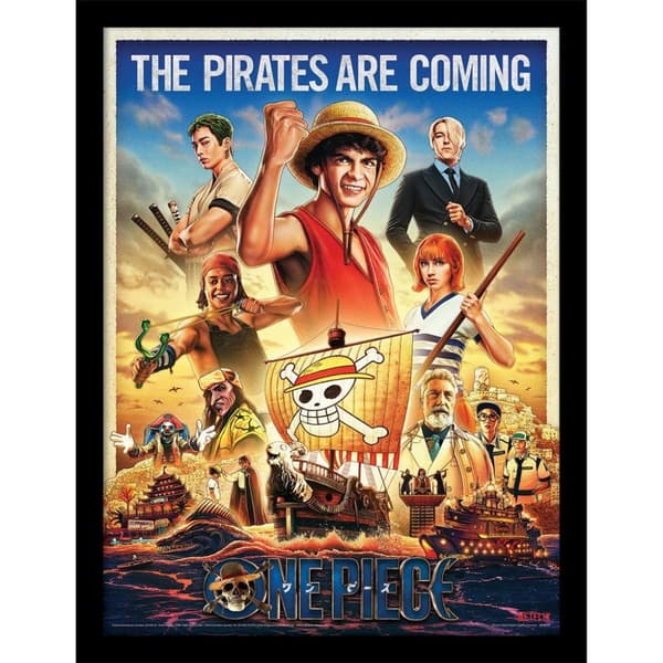 One Piece Live Action Framed Poster Multicoloured 40cm x 30cm
