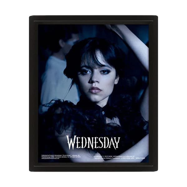 Wednesday Goo Goo Muck 3D Framed Poster Black/Blue 4cm x 28.5cm x 23.6cm