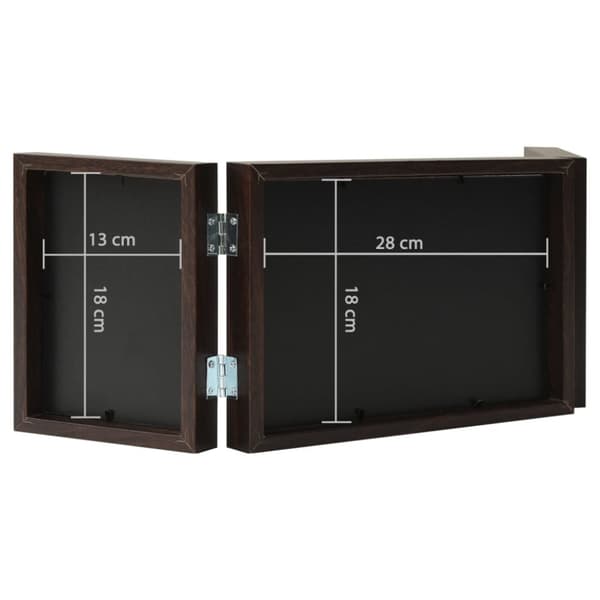 folderamme til 3 billeder 28x18 cm + 2x(13x18 cm) Mørkebrun