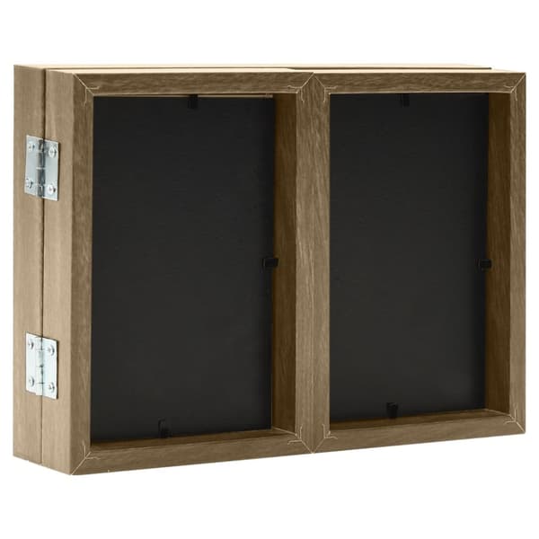 folderamme til 3 billeder 22x15 cm + 2x(10x15 cm) lysebrun