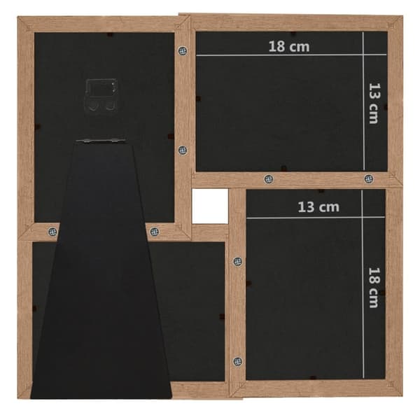 Kollaasi valokuvakehys 4x(13x18 cm) kuville vaaleanruskea MDF