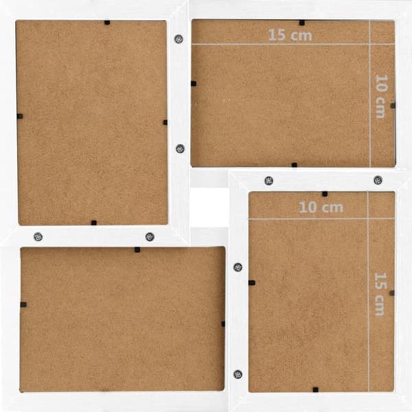 Fotoram för 24x(10x15 cm) bilder vit MDF
