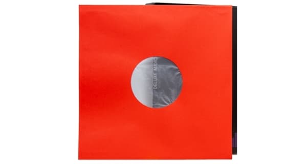 100 RED LP - 12 Inch Inner Sleeves Audiophile DeLuxe Poly-Lined double center hole