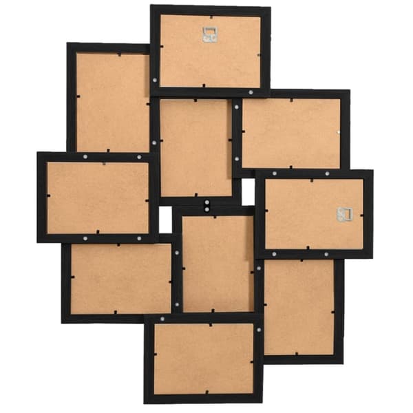 Kollaasi valokuvakehys 10x(10x15 cm) kuville musta MDF