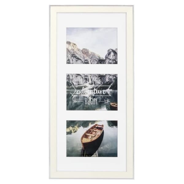 Sierra plast fotocollage, vit, 25 x 55 cm (3 bilder)