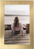 Miniatyrbild 1 av 6: Hama Riva - Enkel bildram - aluminium - glas - guld - bord - vägg - 10 x 15 cm - rektangulär (00193112)