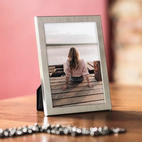 Hama Riva - Enkelt billedramme - aluminium - glas - titanium - bord - væg - 13 x 18 cm - rektangulær (00193114)