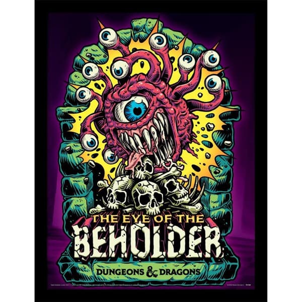 Dungeons & Dragons Beholder Framed Poster Multicoloured 40cm x 30cm