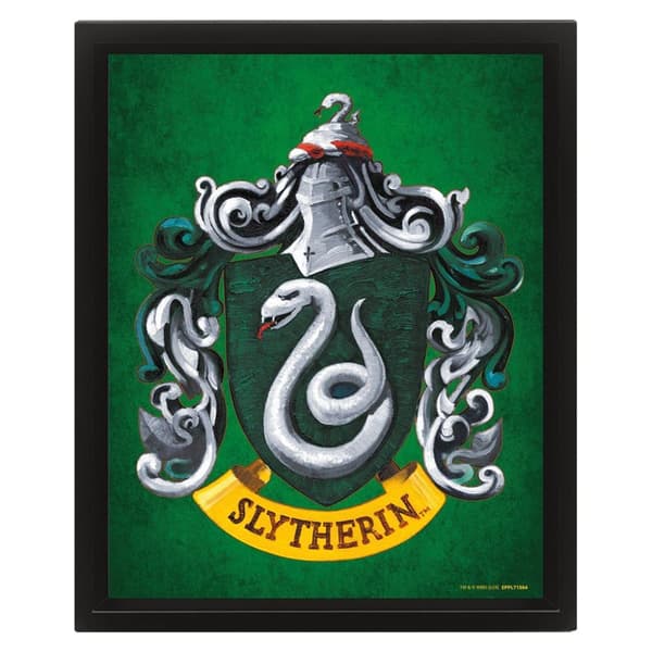 Harry Potter Slytherin Framed Poster Green/Grey/Yellow 28.5cm x 23.6cm
