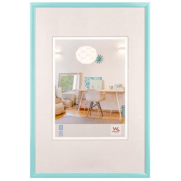 Walther fotoram - KV130U - design Ny livsstil plastfotoram, 21 x 29,7 cm (A4-format), turkos