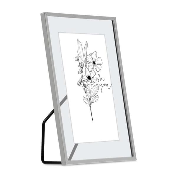 Ram med foton - Blommor - Silver - 10 x 15 cm - Glas - Metall