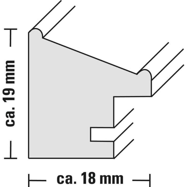 Ramar - Rise - Svart - 40 x 50 cm - Massivt trä - Tidslös klassisk stil
