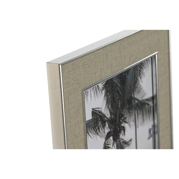 Fotoram Home ESPRIT Silvrig Glas polystyren Romantisk 20,5 x 1,5 x 25,5 cm