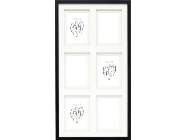 Ramka Deknudt Deknudt S65KK2 black 6x10x15 Wood Gallery double Passepartout