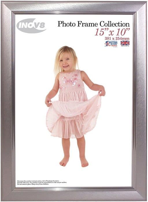 Inov8 bildram - PFE-SBSL-1510 - Bild-/fotoram, Silverborste Liten 15" x 10", Set med 4