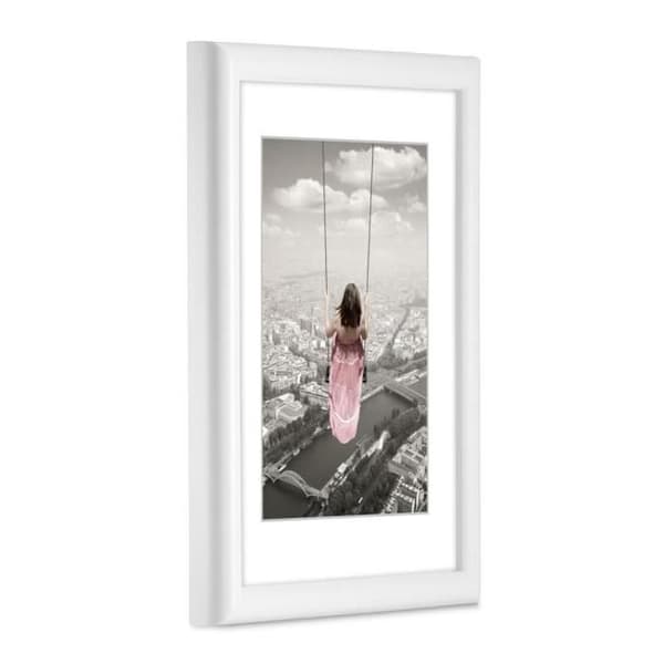 Fotrahållare - Swing - 15 x 20 cm - Vit plast - Modernt design - 1 foto