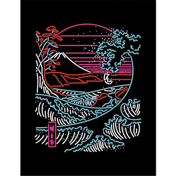 Rocket Man Retro Wave Framed Poster Multicoloured 45cm x 35cm