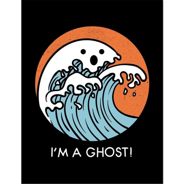 Popcorn Punk I Am Ghost! Framed Poster Multicoloured 45cm x 35cm