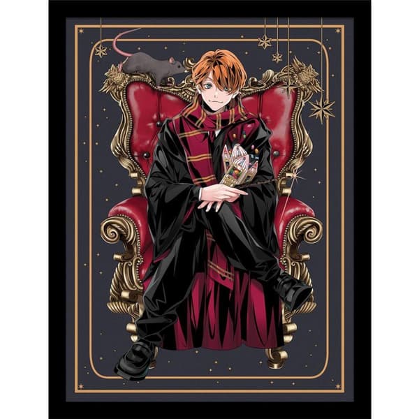 Harry Potter: Wizard Dynasty Ron Chair Framed Poster Multicoloured 40cm x 30cm