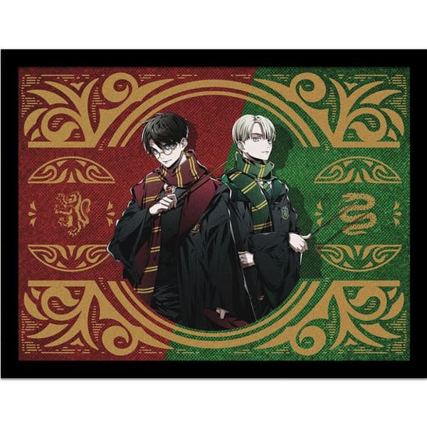 Harry Potter: Wizard Dynasty Harry VS Draco Framed Poster Multicoloured 40cm x 30cm