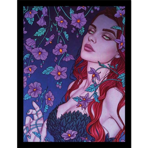 DC Comics Poison Ivy Eyes Framed Poster Purple/Black 40mm x 30mm