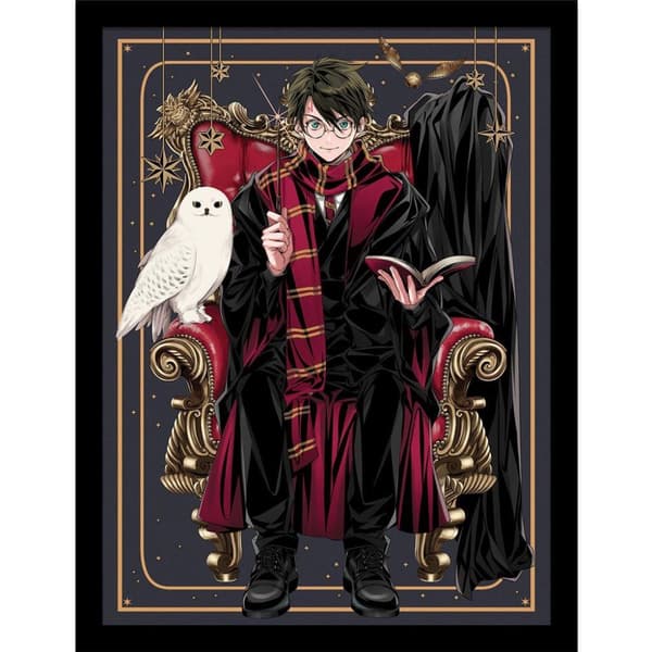Harry Potter: Wizard Dynasty Harry Chair Framed Poster Multicoloured 40cm x 30cm