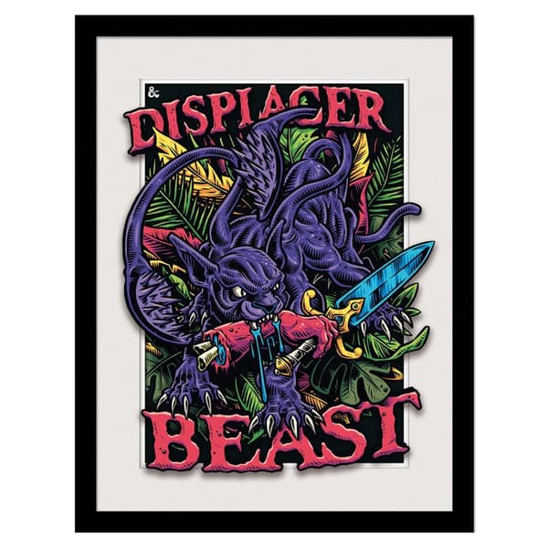 Dungeons & Dragons Displacer Beast Breakout Inramad Poster Multicoloured 40cm x 30cm
