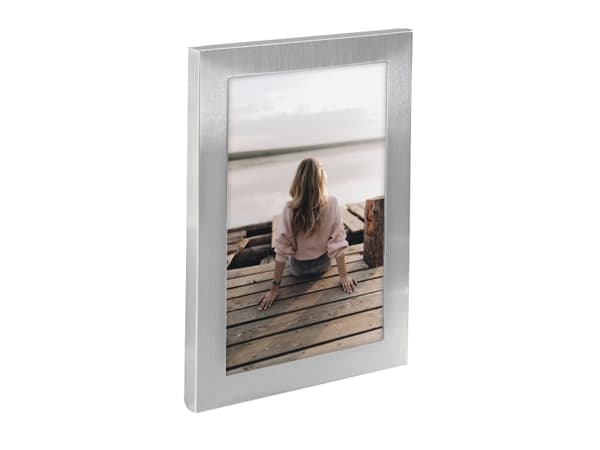 Hama 00193109, Enkel bilderamme, Aluminium, Sølv, Bord, Vegg, 10 x 15 cm, Rektangulær
